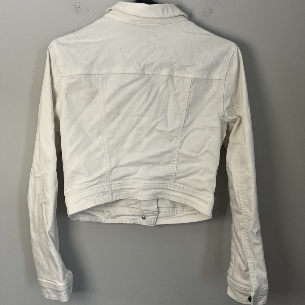 Romeo And Juliet White Denim Embroidered Jacket Size A - Picture 5 of 5